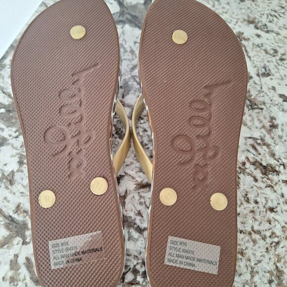 lilly Pulitzer pool animal print thong sandals size 9-10 - Picture 8 of 10